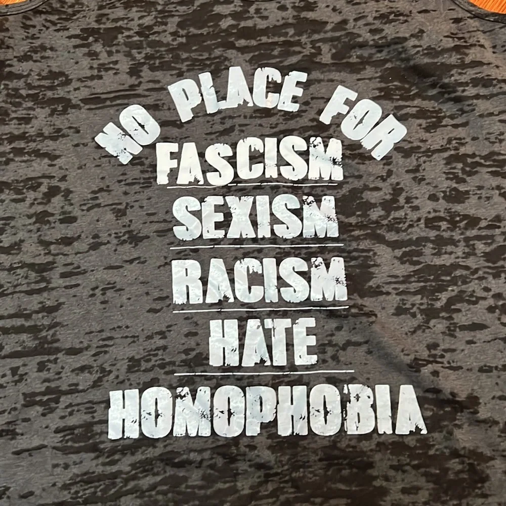 No Place for Racism Racerback Tank - Picture 2 of 4